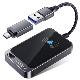 Jemluse Android Auto Wireless Adapter, Innovative Instant Connection via NFC Converts Wired to Wireless for Factory Wired Android Auto Car, Wireless Dongle Fit for Android 11+ & Cars from 2017(Gray)