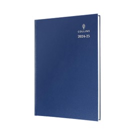 Collins Standard Desk Mid Year Diary Planner A5 Day To A Page Academic Year 2024-25 (Appointments) FSC Paper - Blue - Daily Journal for Students, Teachers - 52M.60-2425 - July 2024 to July 2025