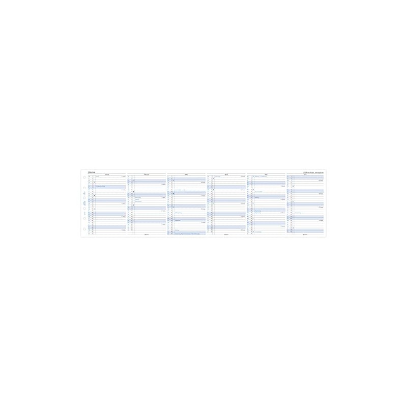 Filofax Pocket 24-68245 Year Planner Vertical (German) 2024, White