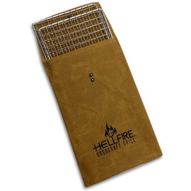 HellFire Bushcraft Grill Stainless Steel Campfire Cooking Grate (2-Pack) Portable Camping Grate for Fire Cooking BBQ - Canvas Carrying Bag - Welded Mesh Grill Grate - Backpacking, Camping, Hiking