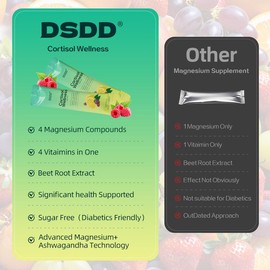 Supercalming Powder Supplement – Magnesium, Ashwagandha, Vitamin C & D3, L-Theanine | Sugar-Free Stress, Sleep & Skin Support