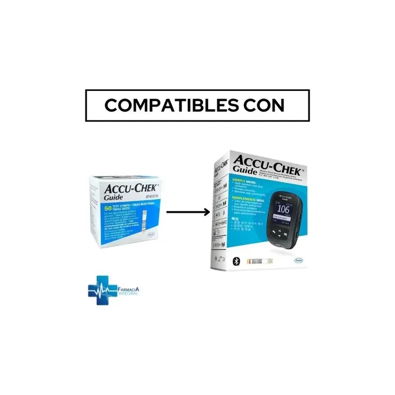 Accu Check Guide Tiras Reactivas De Glucosa 50 Pzas