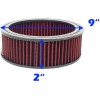 1st-racing 9" x2" Round Washable Air Cleaner Element Replacement Filter