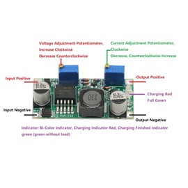 2Pcs DC/DC LM2596 HVS LM2596HVS 50V 3A Buck Constant Current/Voltage CC CV Step-Down Module LED Indicator High Frequency Conversion