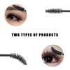 Canvas Trend 100pcs Disposable Eyelash Brushes，Eyelash Extensions Brushes Portable Eyebrow