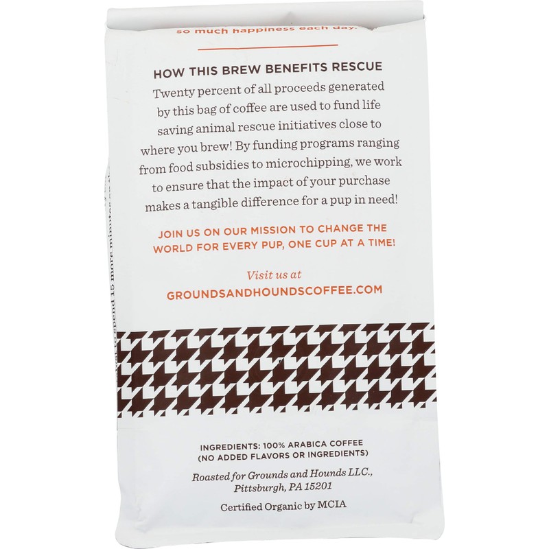 Grounds & Hounds, Coffee Gandh Alpha Blendwhole Bean Organic, 12
