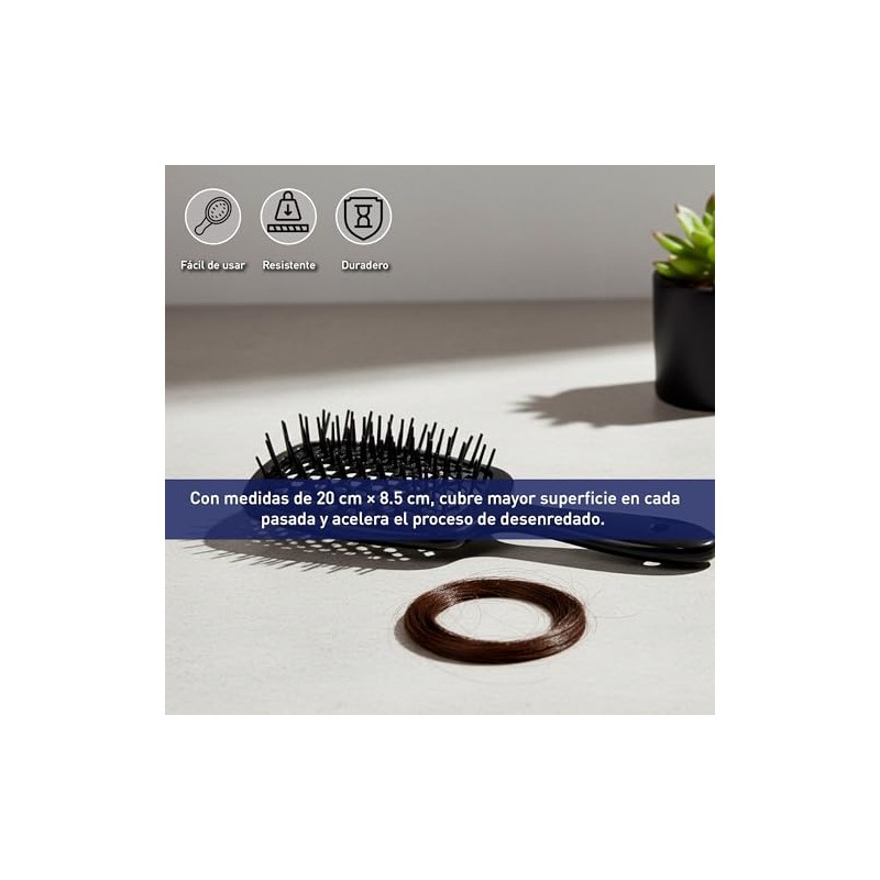 Bluelander Cepillo para Cabello Antinudos con Mango Ergonómico, Cepillado Sin