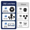 ZQZ 180 Pack Black Locknuts Assortment Kit, M3 M4 M5