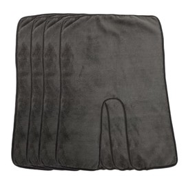 Veemoon Toallas de Microfibra para Esteticista 4 Piezas, Diseño Dividido en Forma de U, Color Gris Oscuro, Toallas Faciales Suaves para Tratamientos de Spa y Limpieza Facial