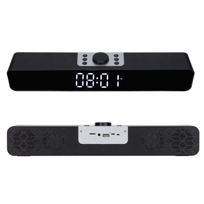 G12 Wireless Bluetooth Clock Speaker with LED Mirror Design Multi