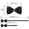 DiBanGu Sequin Bowtie for Men Solid Adjustable Pre-tied Bow Tie