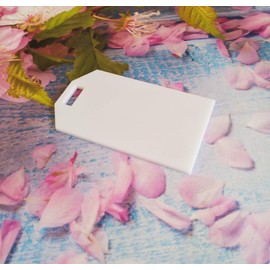 10pcs Acrylic Laser Cut Reserved Tags，Luggage Tag Wedding Place Cards，Acrylic Reserve Seating Tag，Blank Acrylic Keychain (White)