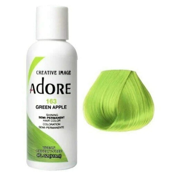 Adore Semi-Permanent Haircolor, Green Apple 163, 4 Fl Oz (AD-163)