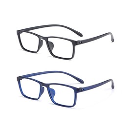 MCOORN Lesebrille Entspiegelt Groß Breit für Herren Damen, Lesehilfe Leicht Rechteckig Blaulichtfilter mit Etui, Dioptrien +2.25