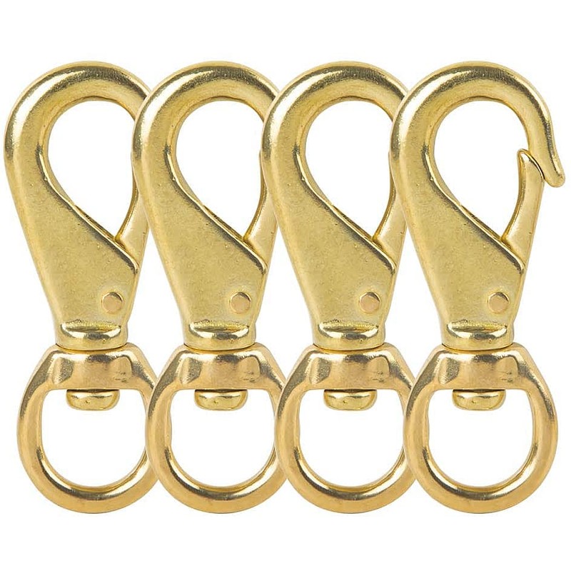 Faneta 3-1/4 inch Solid Brass Swivel Snap Hooks Clips with