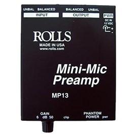 rolls Mini Microphone Preamp, Black (MP13)