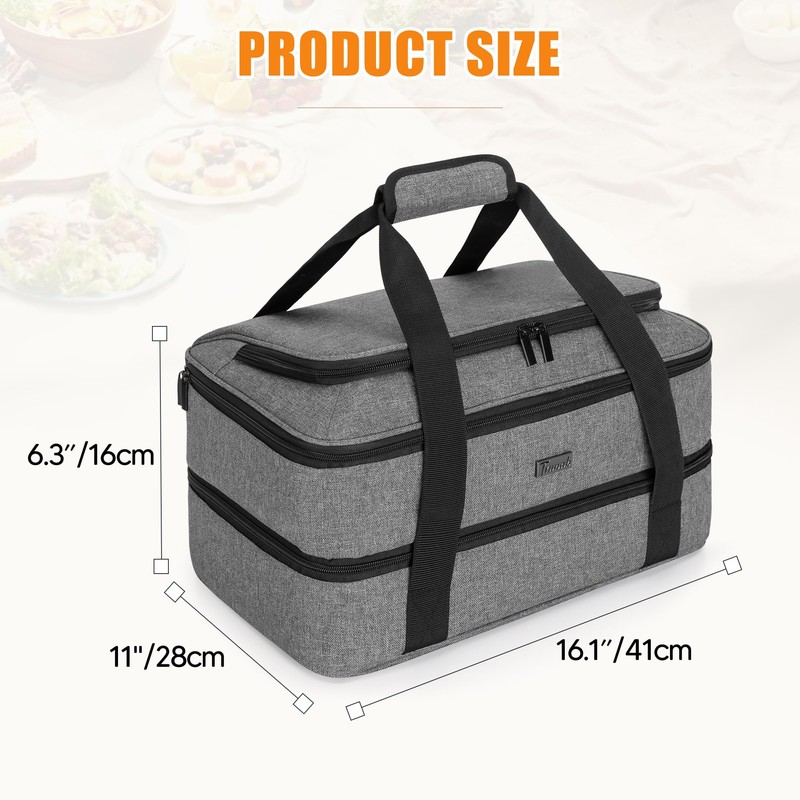 Trunab Casserole Carrier for Hot or Cold Food Insulated Casserole
