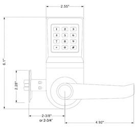 HAIFUAN Digital Door Lock,Unlock with M1 Card, Code and Key,Default for Left Hand Orientation Nickel Brush