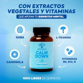 L-Teanina para Calma, Relajación y Enfoque | Camomila y GABA + Vitamina D, B6 y B12 | Apoyo Diario para Equilibrio Emocional y Bienestar Mental en tu 