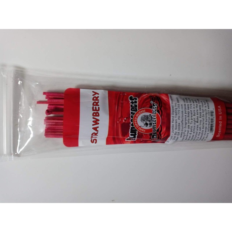 Blunteffects Strawberry 19 Inch Jumbo Incense Sticks - 30 Sticks
