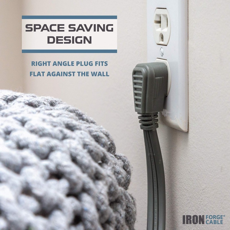 Iron Forge Cable 9 ft Appliance Extension Cord Gray 14/3