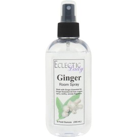 Ginger Room Spray, 8 Ounces, No Artificial Colors, Parabens, or Preservatives - Fragrant Aromatic Room Mist For Home, Room, Office, Made With Essential Oils