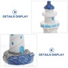Garneck Mini Resin Lighthouse Ornaments Mediterranean Style Miniature Garden Decor