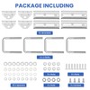 HHGKPVX 8inch Boat Trailer Bunk Brackets for 1.5" x 3",