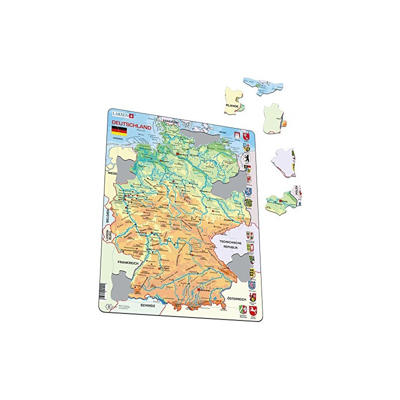 Deutschland, physisch (Rahmenpuzzle)