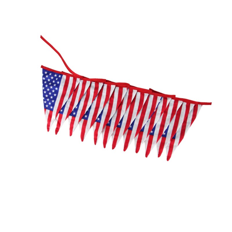 jojofuny 2pcs 12 12-Pennant American Flag Banner Star Stripe Pull