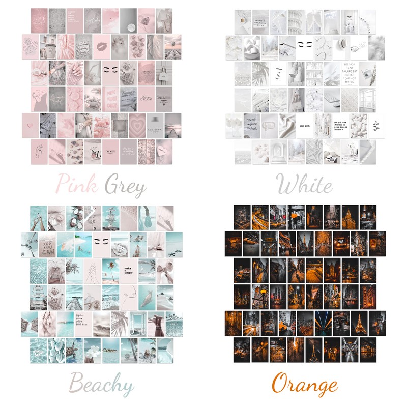 KONGSY Pink Wall Collage Kit (50pcs, 4x6inch) - Pink &