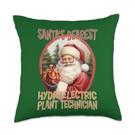 HYDROELECTRIC PLANT TECHNICIAN Gifts Hydroelectric Plant Technician Christmas Holiday Love Xmas Throw Pillow, 18x18, Multicolor