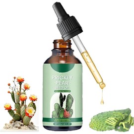 Aceite de semilla de higo chumbo, aceite de higo chumbo orgánico para rostro, piel, cabello y uñas, piel seca y humectante corporal, reduce las arrugas - Aceite de masaje (1Pcs)