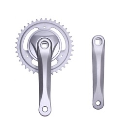 PROWHEEL 170MM Bike CrankSet,38T Forged AL-6061-T6 Sliver Square Taper Fixed One-Piece Crankset with Steel Chainring,Compatible with City Bike,Electric Bicycle,Cargo,Road Bike,MTB