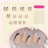 French Tip Press on Nails Almond Shaped Fake Nails Medium