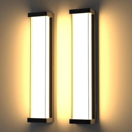 2pcs Front Door Led Exterior Wall Lights SCR Dimmable Residential Commercial Entrance IP65 24 Inch Outdoor Wall Light MountColor: Navy Blue, Emitting Color: Cold White, Lamp Power(W): 36