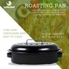 Letschef Roasting Pan 11Lb 15.7 inch Oval Enamel Oven Roaster