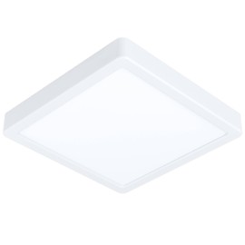 EGLO connect.z Fueva-Z Smart Home LED Bathroom Ceiling Light L x W 21 cm, ZigBee, App and Voice Control Alexa, Light Colour (Warm White/Cold White), Dimmable, Metal Surface-Mounted Light White, IP44