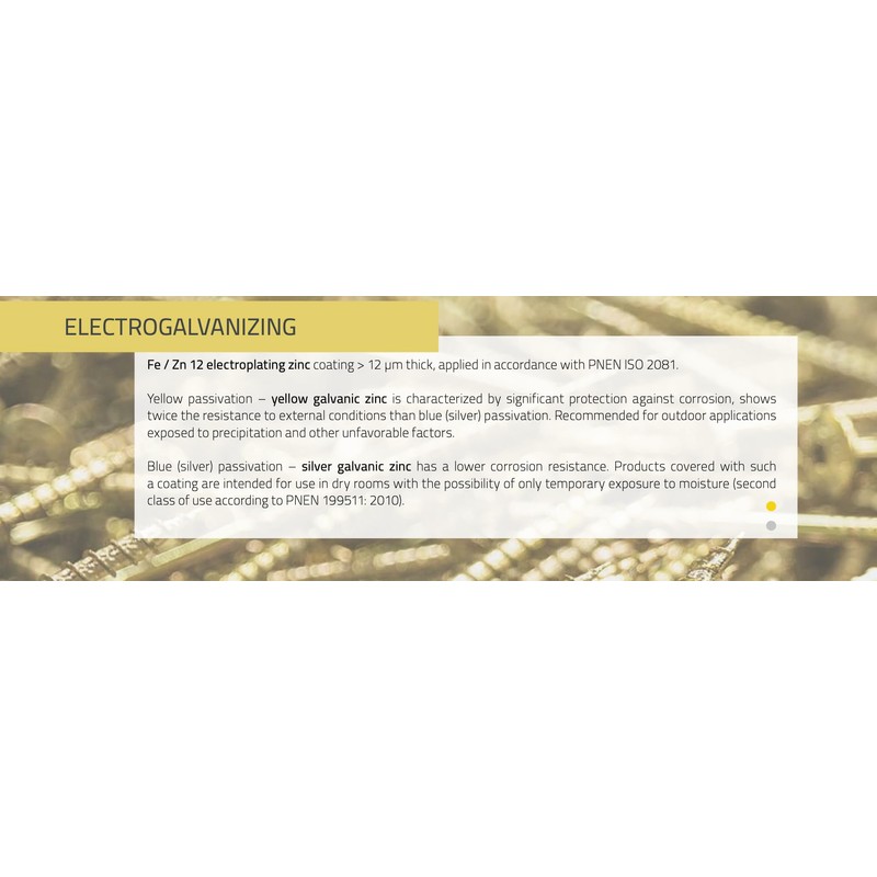 4mm x 80mm (Pack of 100) Yellow Hardened Countersunk Head