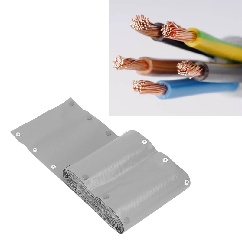Cord Protector Flexible Wire Cable Protection Sleeve with Button for