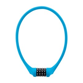 ROCKBROS Bicycle Key Dial Lock, Waterproof, 4-Digit Lock, Anti-Theft, Wire Lock, High Cut Resistance, Zinc Alloy Reinforced, Length 25.4 inches (64.5 cm), Dial Type, Lightweight, Portable, Road Bike,