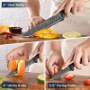 Gourmetop Kitchen Knife Set with Cover 3 Pcs, Black Chef