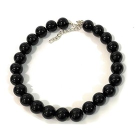 Caprilite 18mm Large Big Giant Faux Pearl Bead Statement Necklace Choker Vintage - Black