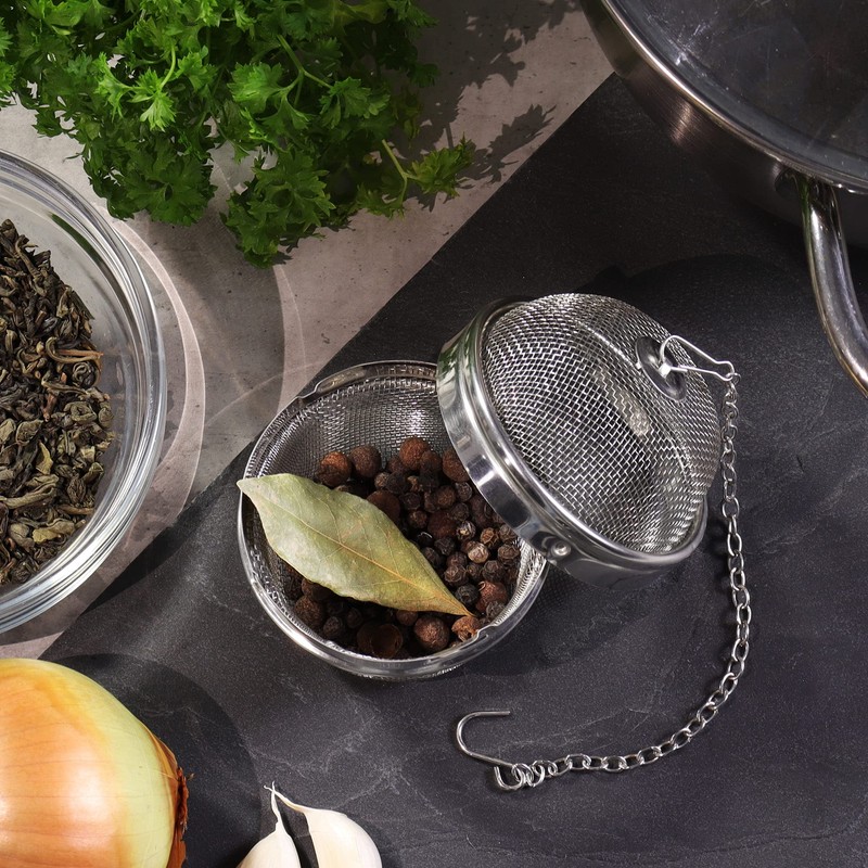 com-four® 2 x Tea Strainer Made of 304 Stainless Steel