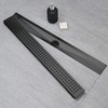 SaniteModar Linear Shower Drain, Matte Black Shower Drain 24 inch