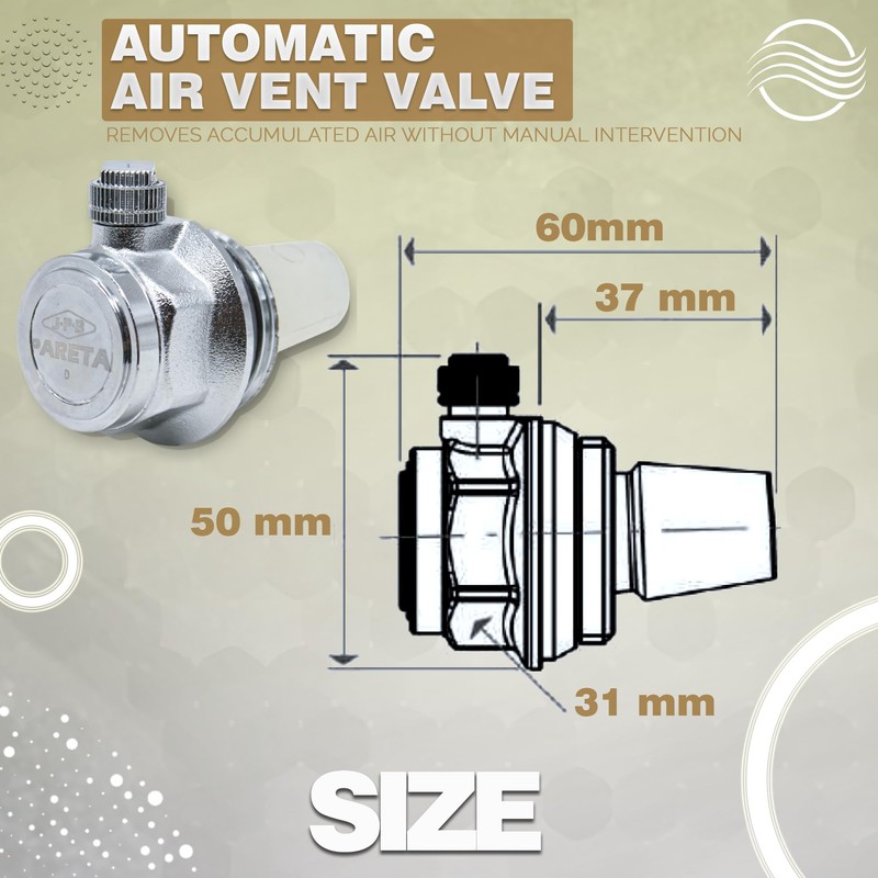 DOJA Barcelona Radiator Valve with Threaded Connection Left, Chrome, Quick