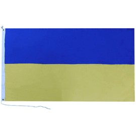 Ukraine Ukrainian Plain 3x5 3'x5' Premium Quality Heavy Duty 100% Cotton Flag Banner 2 Grommets With Clips