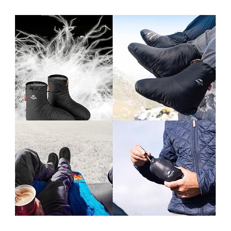 Naturehike Ultralight Winter Goose Down Booties, Camping Warm & Cozy