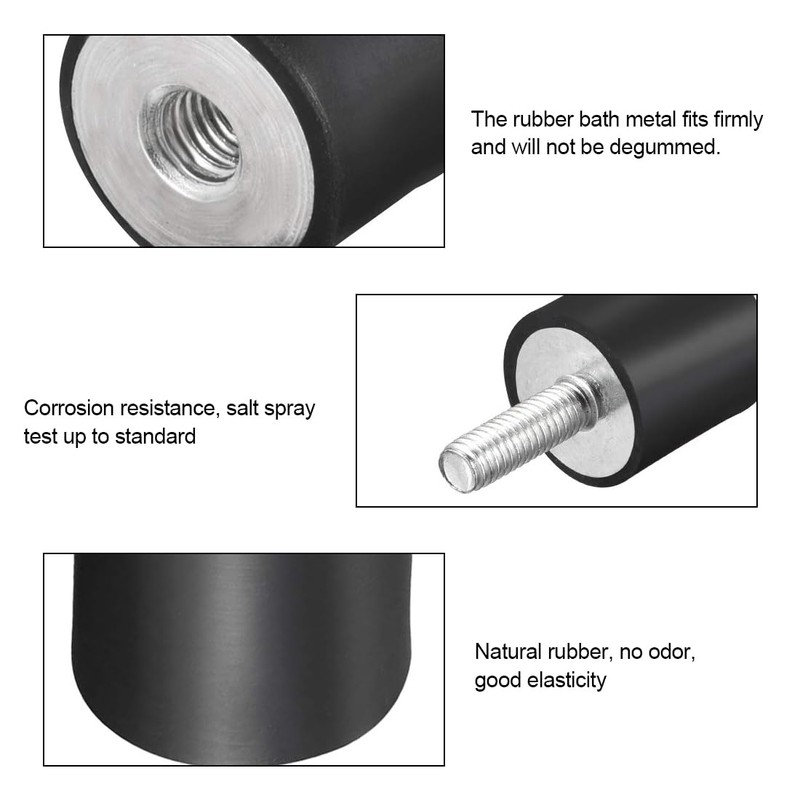 ZCSOWE 4pcs M6 Male Female Rubber Mounts Vibration Insulators Shock