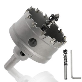 Hordion 2 3/8inch/60mm Carbide Hole Saw Cutter Drill Bit Tooth Tipped TCT Hole Cutter for Stainless Steel Sheet Metal Sheet Plastic FRP Board